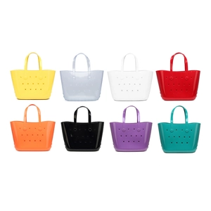 Sac de plage en PVC ajouré étanche disponible en 8 couleurs dont jaune et bleu