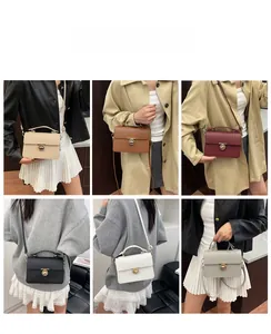 Detailed collage of lychee pattern leather bags showing multiple colors and styling options