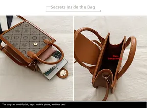 Internal view of the retro flap bag showing spacious main compartment and storage capacity