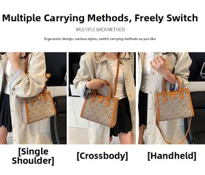 Vue en trois parties du sac Boston rétro montrant les styles épaule, bandoulière et porté
