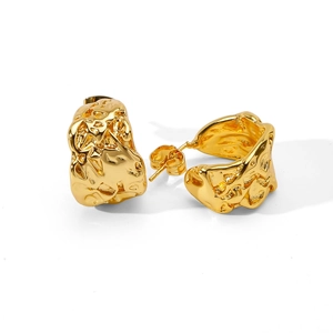 Elegante unregelmäßige geometrische Goldstecker mit einzigartiger geschmolzener Metallstruktur