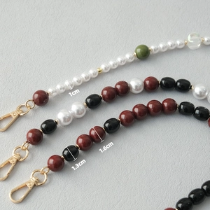 Chic acrylic pearl bead chains with gold lobster clasps in 1cm, 1.3cm, and 1.6cm sizes