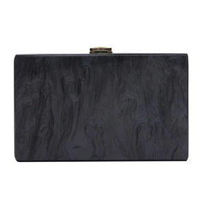 Luxury Marble Pattern PVC Evening Clutch Bag For Women Elegant Banquet Wedding Party Box Handbag With Metal Chain Shoulder Strap