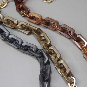 Handgefertigte Acryl-Kettengurte mit Schildpatt- und Marmormuster für Schultertaschen