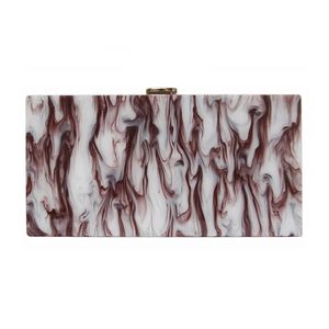 Vintage Wine Red Marble Pattern PVC Clutch Bag For Women Retro Elegant Evening Wedding Party Handbag With Gold Chain Strap