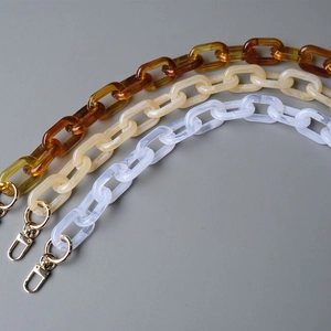 Retro Acrylic Resin Bag Strap Thick Chain Replacement Handbags Fashion Tortoiseshell Marble Pattern Shoulder Strap Women Bag Accessory
