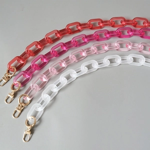 Fashion Retro Resin Acrylic Bag Chain Candy Color Chunky Replacement Shoulder Strap For Women Handbag Accessories