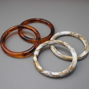 10cm Round Resin Bag Handles Tortoise Shell Marble Pattern Acrylic Circle Replacement Handles For DIY Handbag Making