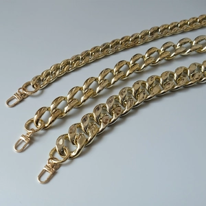 Women Gold Chunky Chain Bag Strap Electroplated Acrylic Replacement Shoulder Strap For Handbag Crossbody Bag Accessories