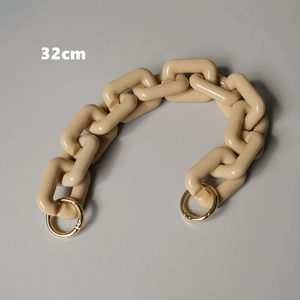 Tracolla per borsa in resina albicocca da 32 cm con anelli dorati per borse moda