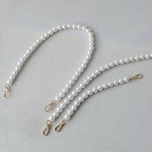 Elegant Faux Artificial Pearl Bag Strap Chain For Handbags Replacement DIY Purse Handle With Metal Lobster Clasp Vintage Style