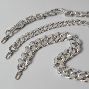 Silver Electroplated Acrylic Alloy Chunky Bag Chain Strap Replacement Shoulder Strap For Handbags Crossbody Bags Fashion