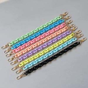 Acryl Bonbonfarben Grobe Kette Taschengurt Harz Crossbody Schulter Handtasche Ersatzgriff Für Damen DIY Mode Accessoires