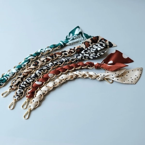 Modische Tuchgriffe mit Goldkette für Handtaschen in Leoparden- und Punktmuster-Designs