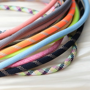 Macro shot of colorful woven texture on stylish crossbody mobile phone straps