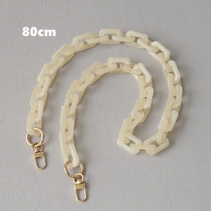 Detail of 80cm cream resin acrylic chain strap with gold swivel lobster clasps