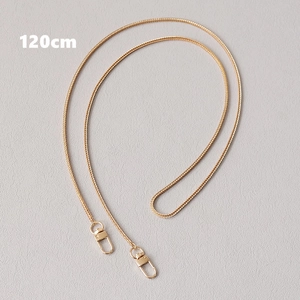 Detailed 120cm polished gold metal thick chain strap for shoulder and crossbody handbags