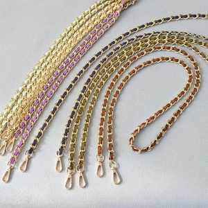 Fashion Metal Aluminum Chain Suede Velvet Braided Replacement Shoulder Crossbody Strap For Small Bags Phones Women Accessories