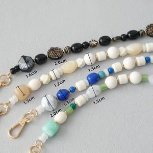 Chaînes de perles en acrylique pour téléphone ou sac, diamètres de 12 mm à 20 mm