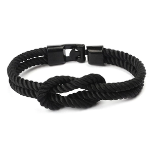 Bracelet en Corde Tressée Nautique Avec Boucle en Alliage pour Hommes Femmes Bracelet Paracord Fait Main Bijoux Mode Accessoire