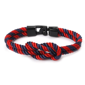 Bracelet de sport en corde tressée nautique avec boucle pour couples et hommes