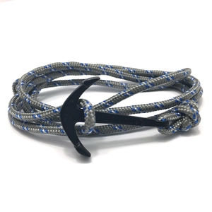 Handmade Nautical Viking Anchor Braided Rope Bracelet For Men Women Adjustable Multi-Layer Wrap Bracelet Alloy Clasp Jewelry