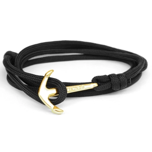 Bracelet Ancre Viking Nautique pour Hommes Femmes Bracelet en Paracord Tissé à la Main Bijoux en Alliage de Corde Réglable Cadeau