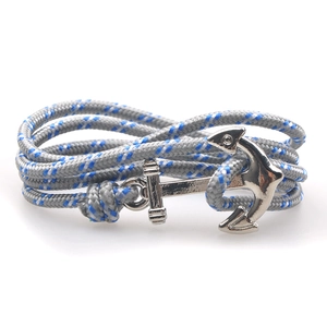 Bracelet Ancre Nautique Viking Fait à la Main pour Hommes Femmes Corde Paracord Multicouche Réglable Bijoux de Couple