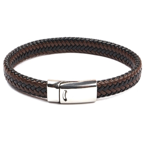 Bracelet Tressé en Cuir Vintage Punk pour Hommes Femmes Fermoir Magnétique en Alliage Bijoux de Mode Tissés à la Main Cadeau