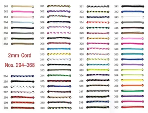 2MM military paracord assortment in 75 various colors and camo patterns for outdoor gear