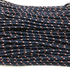 3mm blue paracord rope with orange and white patterns for handmade bracelets