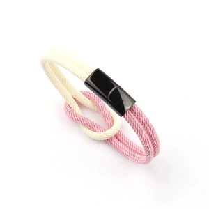 Paar-Armband aus geflochtenem Milanese-Titandichtstahl mit modischem Magnetverschluss
