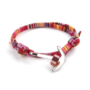 Bracelet Nautique en Alliage avec Ancre et Corde Tressée Multicouche Enveloppante pour Hommes Femmes Couple Bijoux Décontractés Réglable