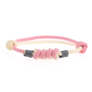 Dreifarbiges gewebtes Kordelarmband mit verstellbarem Knoten für Paare und Damen
