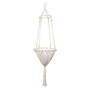Hamac pour chat bohème tissé à la main en coton avec perles en bois et pompons longs
