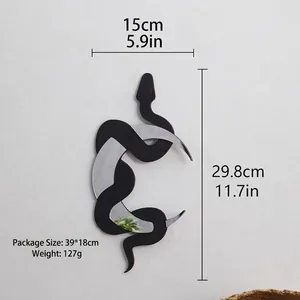 Bohemian crescent snake wall mirror decor with dimensions 29.8cm height and 15cm width
