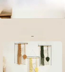 Detailed size parameters for handmade macrame leaf tapestry wall hanging decor