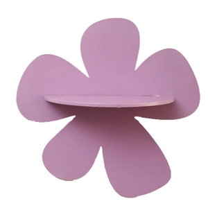 Minimalist lavender wood flower wall shelf storage for bohemian home decor