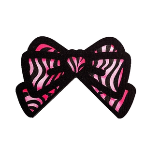 Deko-Schleife mit Zebra-Muster in Pink und Schwarz für Desktop-Hängedekoration