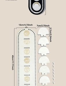 Detailed size specifications for bohemian sun and moon wooden wall hanging decor set