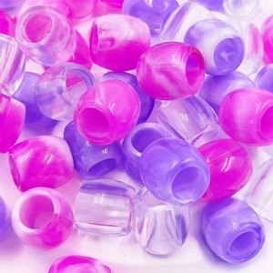 Perles de cheveux en acrylique à grands trous pour tresses africaines et bijoux DIY