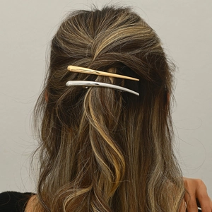 Minimalist Alloy Metal Barrette For Women Gold Silver Geometric Large Shark Claw Clip Elegant Spring Hair Accessories