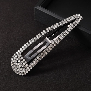 Ensemble de barrettes à cheveux en strass étincelants en forme de goutte pour femme