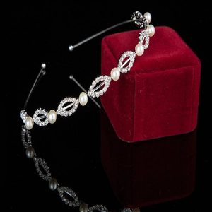 Serre-tête pour Enfants Style Coréen Élégant Strass et Künstliche Perles d'Imitation Or Argent Tiara Floral pour Filles Mariage Fête Accessoires de Cheveux