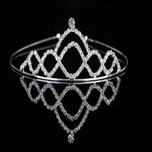 Diadème élégant en argent avec strass brillants pour mariées et enfants