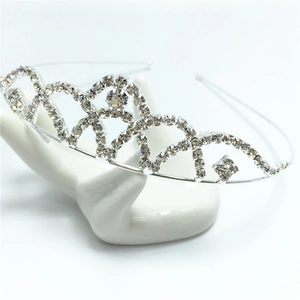 Kids Sweet Rhinestone Crown Tiara For Girls Princess Party Birthday Hair Accessories Korean Style Gold Silver Alloy Headband