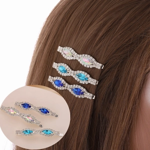 Luxueuse Pince à Cheveux en Strass Alliage Pierre Gemme Artificielle Épingle à Cheveux Brillante Marquise Pierre Accessoire Cheveux Femme Élégant