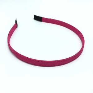 Serre-tête minimaliste en tissu rouge rose avec embouts antidérapants pour la coiffure