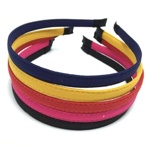 Lot de 5 serre-têtes fins en tissu multicolore avec embouts antidérapants pour la coiffure quotidienne