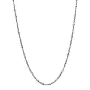 Sparkling silver titanium steel chain necklace for women with minimalist sand-blasted finish